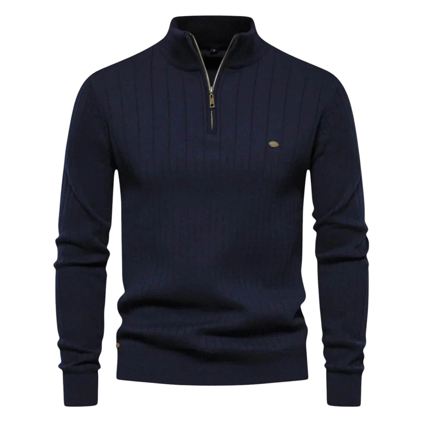 Beckett | Navy Ribbed Premium Everyday Comfort Sweater