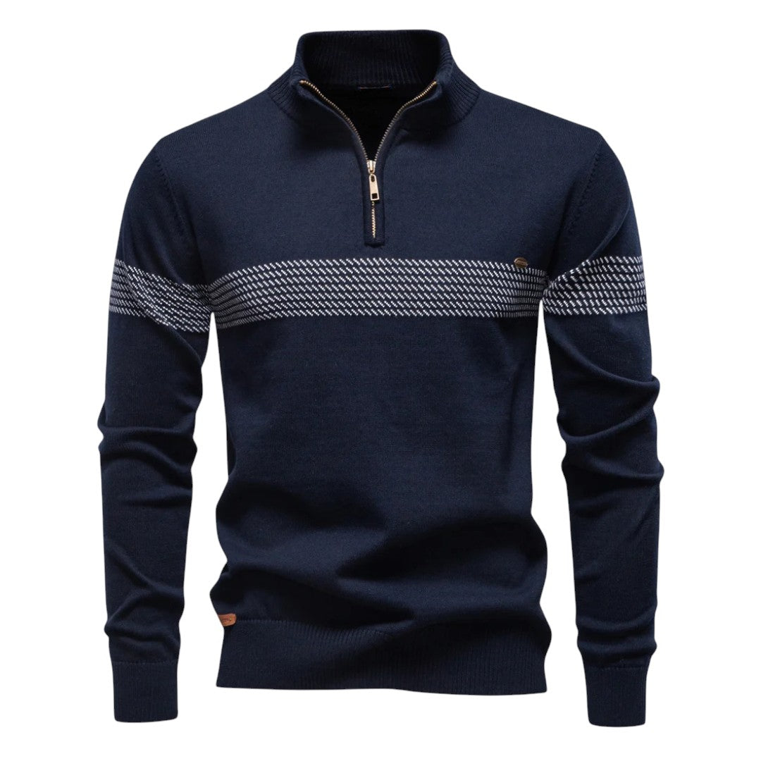 Bastien | Navy Refined Soft Knit Sweater