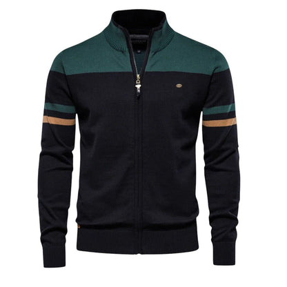 Bastien | Grey Zip-Up Classic Warm Elegance Sweater