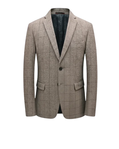 Benedetto | Premium Classic Blazer in Beige Herringbone