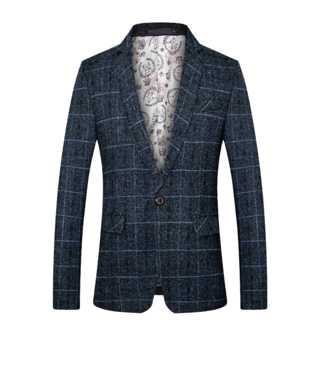 Beckett | Navy Blue Plaid Premium Modern Jacket