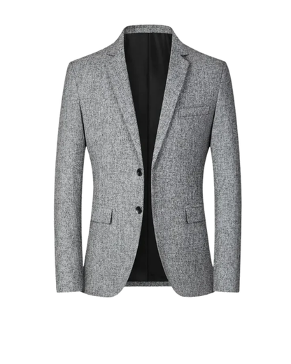 Sutton | Grey Two-Button Refined Essential Blazer