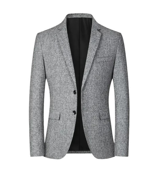 Sutton | Grey Two-Button Refined Essential Blazer
