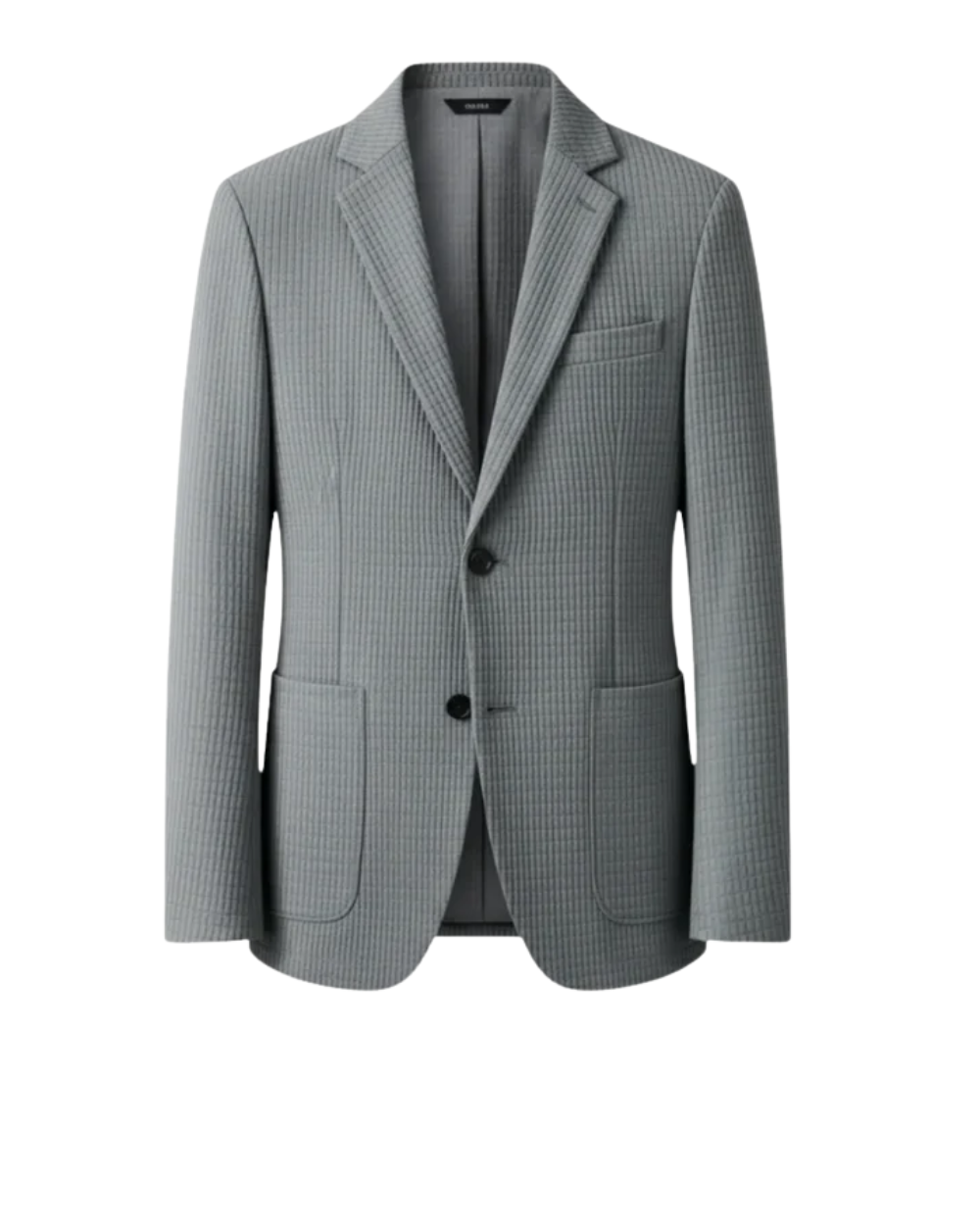 Asher | Grey Ribbed Classic Tailored Blazer