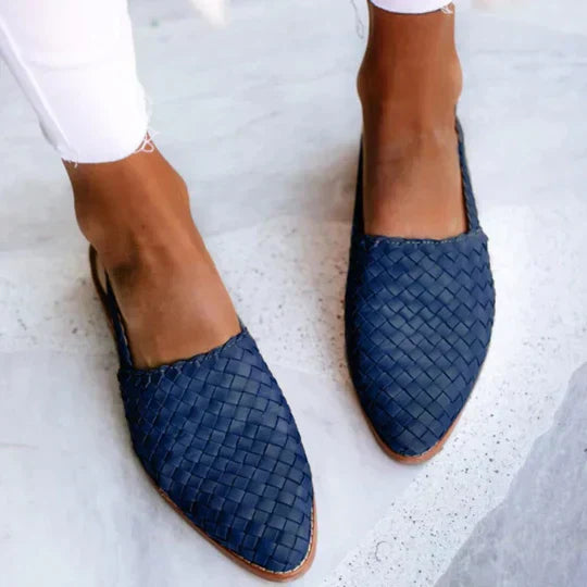 Aria | Tan Woven Artisan Crafted Flat Sandals