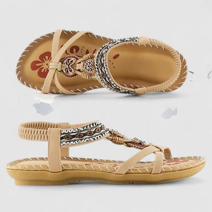 Calanthe | Red Strappy Orthopedic Sandals