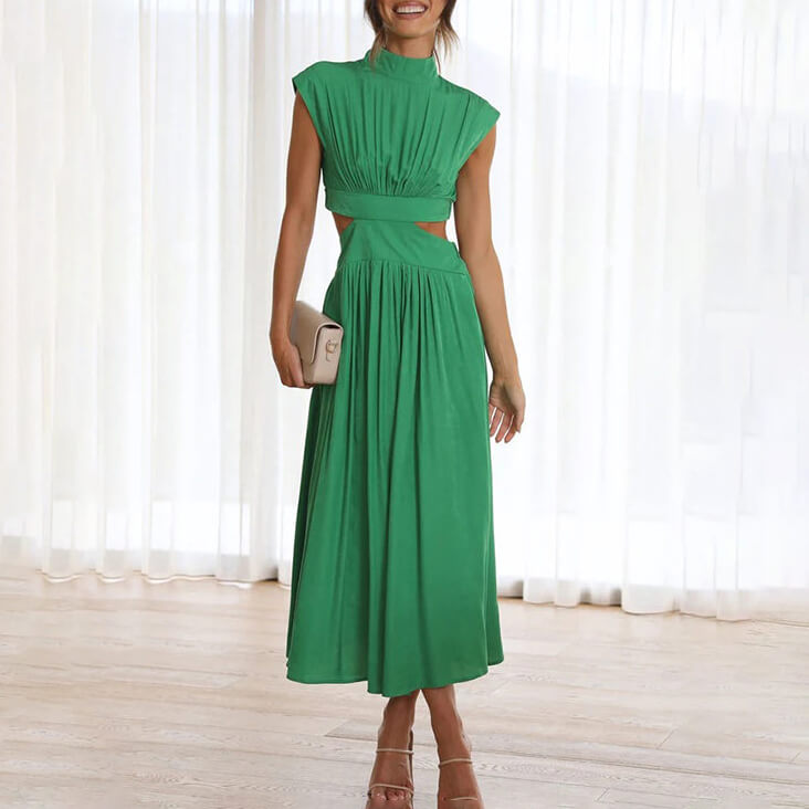 Emerald Green Women's Effortless Style Dress