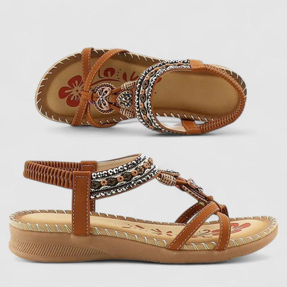 Calantha | Red Strappy Orthopedic Sandals