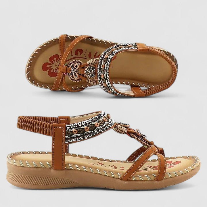 Calanthe | Red Strappy Orthopedic Sandals