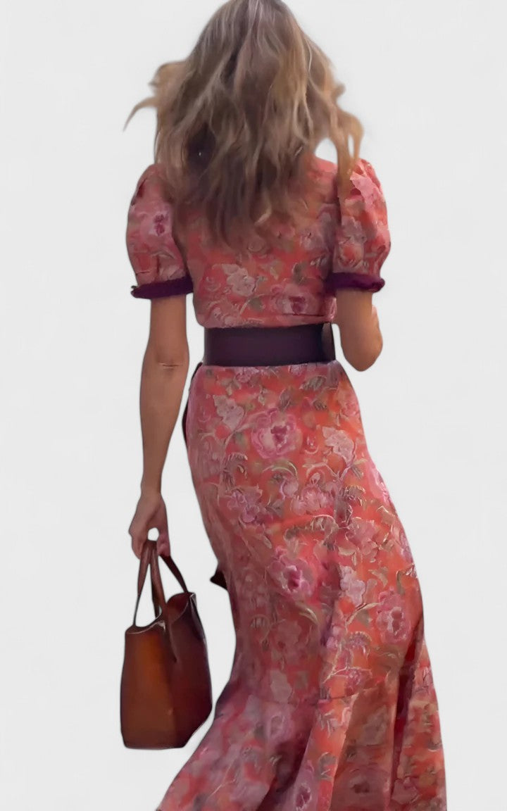 Alethea | Blush Floral Maxi Dress
