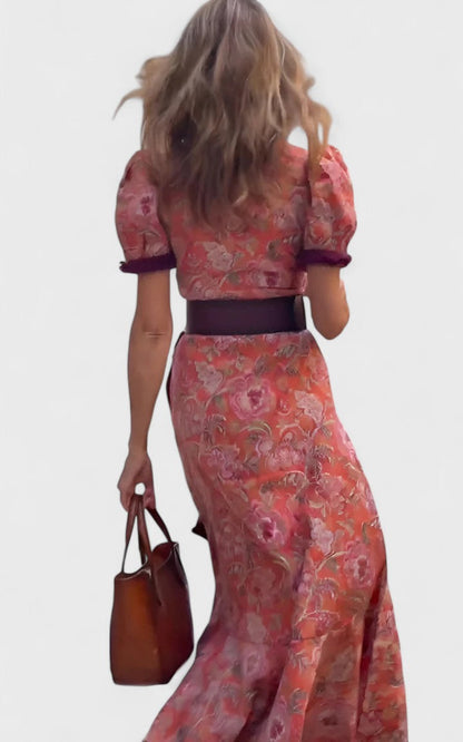 Alethea | Blush Floral Maxi Dress