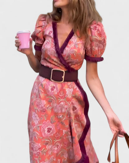 Alethea | Blush Floral Maxi Dress