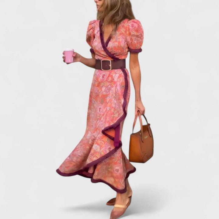 Calista | Blush Floral Maxi Dress