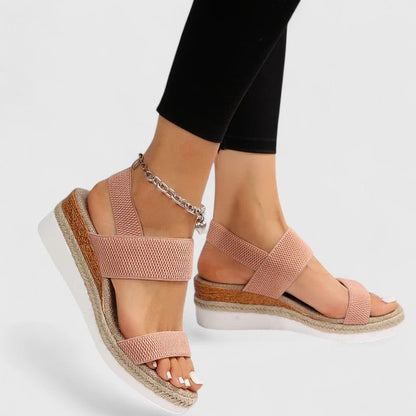 Alethea | Black Strappy Orthopedic Sandals
