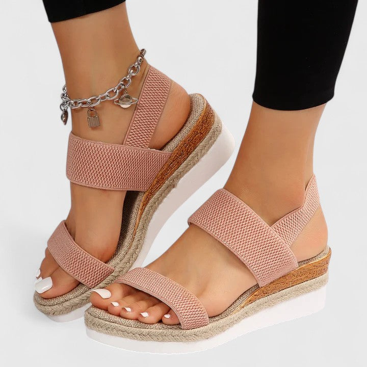 Alethea | Black Strappy Orthopedic Sandals