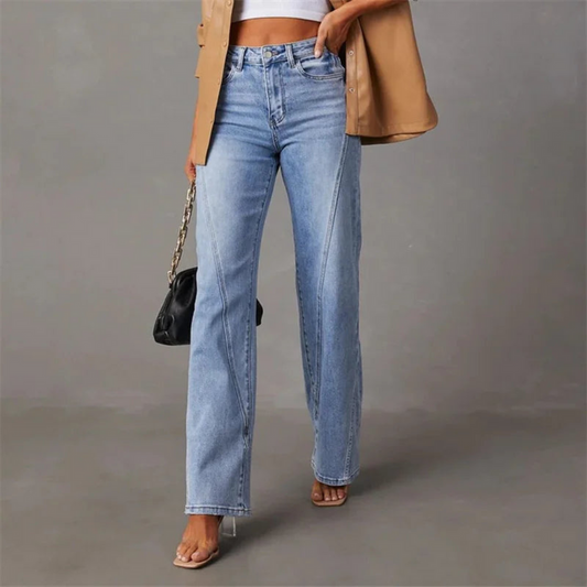 Astrid | Light Wash Women's Classic Straight Leg Denim Jeans