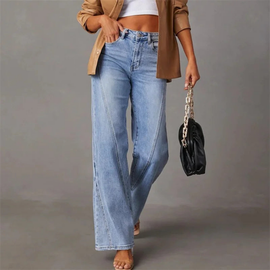 Astrid | Light Wash Women's Classic Straight Leg Denim Jeans
