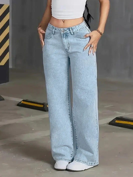Astrid | Women’s Light Wash Wide Leg Jean in Soft Denim