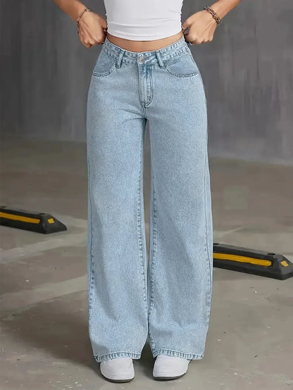 Astrid | Women’s Light Wash Wide Leg Jean in Soft Denim