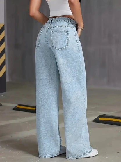 Astrid | Women’s Light Wash Wide Leg Jean in Soft Denim