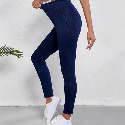 Astrid | Women’s Slim Fit High-Rise Stretch Jeans in Dark Blue