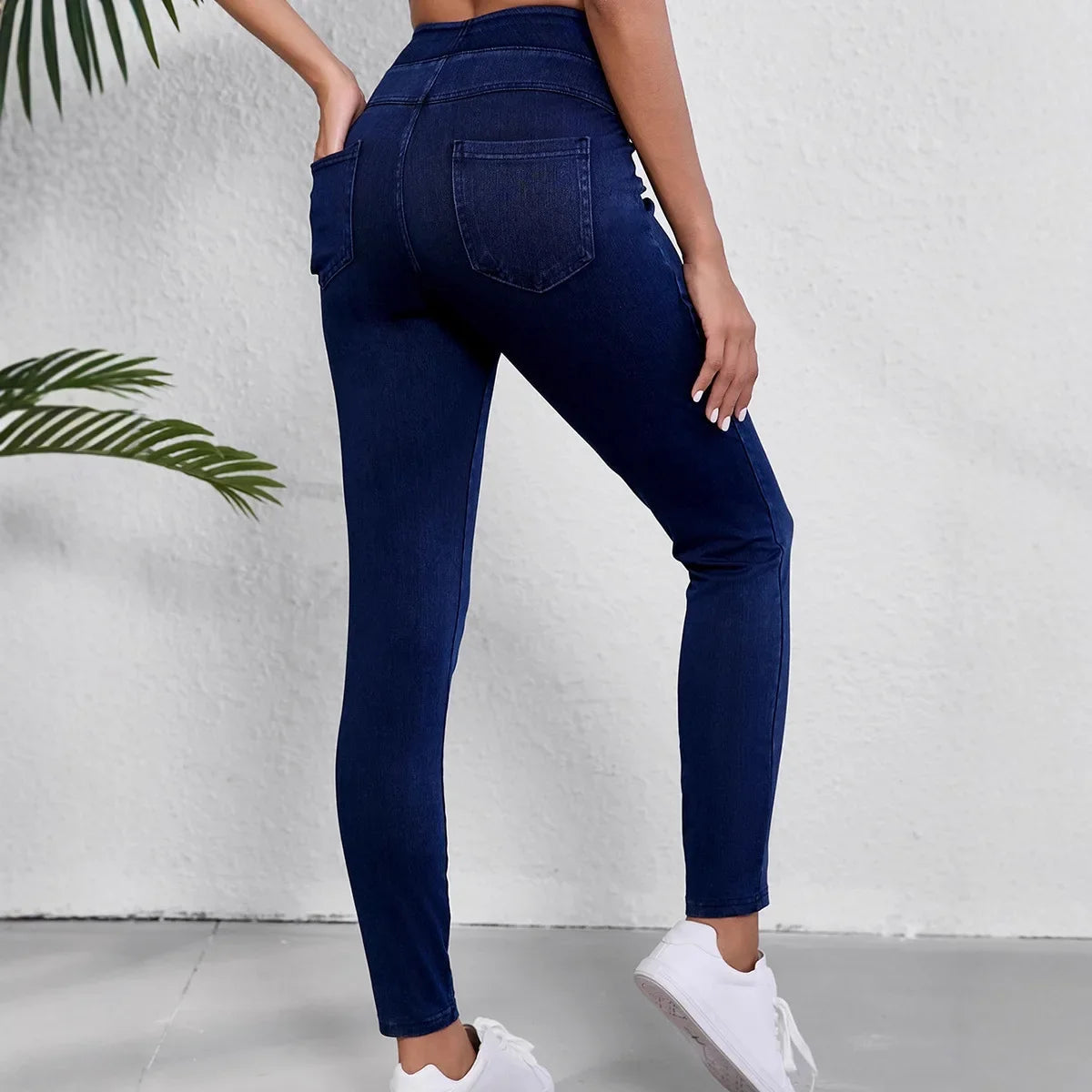 Astrid | Women’s Slim Fit High-Rise Stretch Jeans in Dark Blue