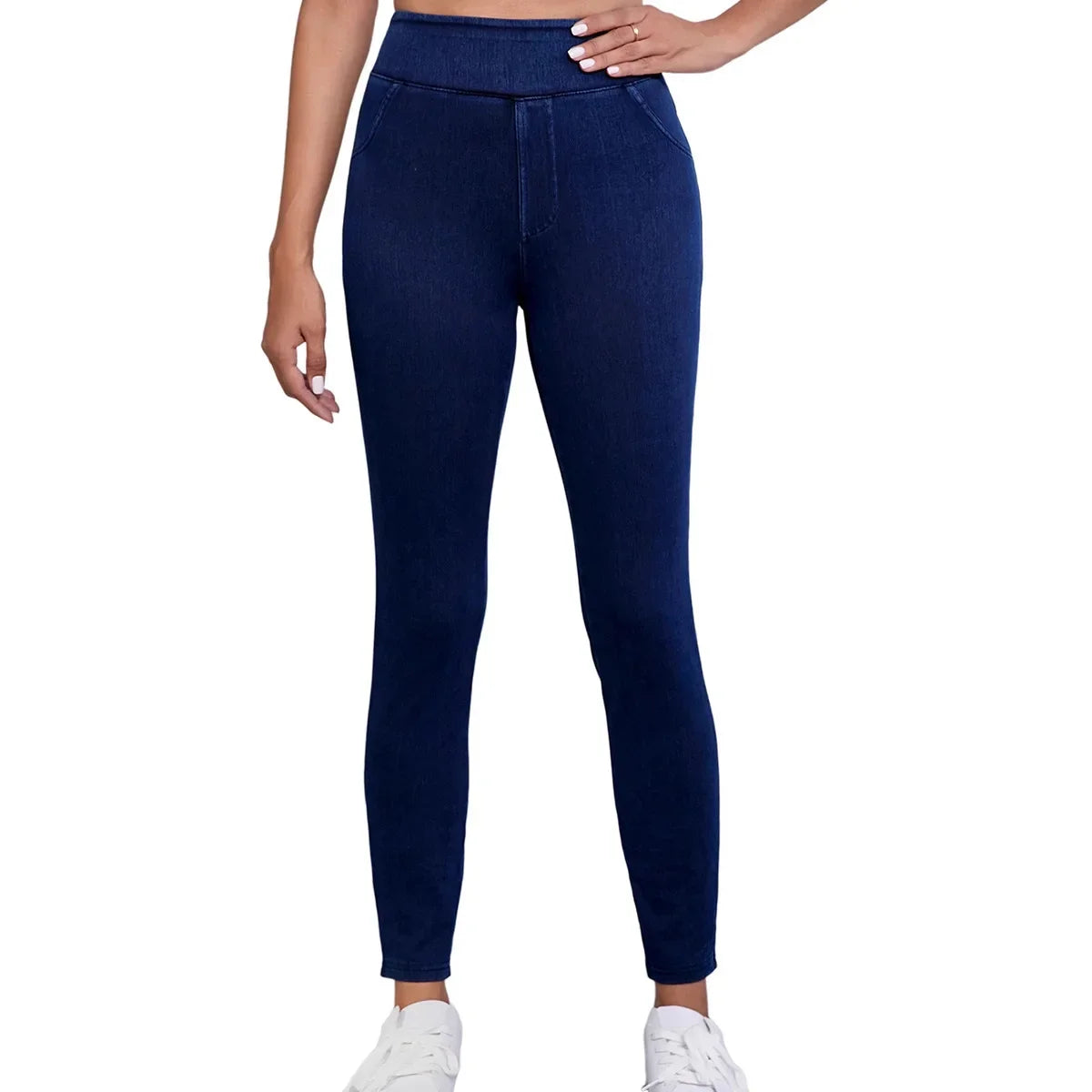 Astrid | Women’s Slim Fit High-Rise Stretch Jeans in Dark Blue