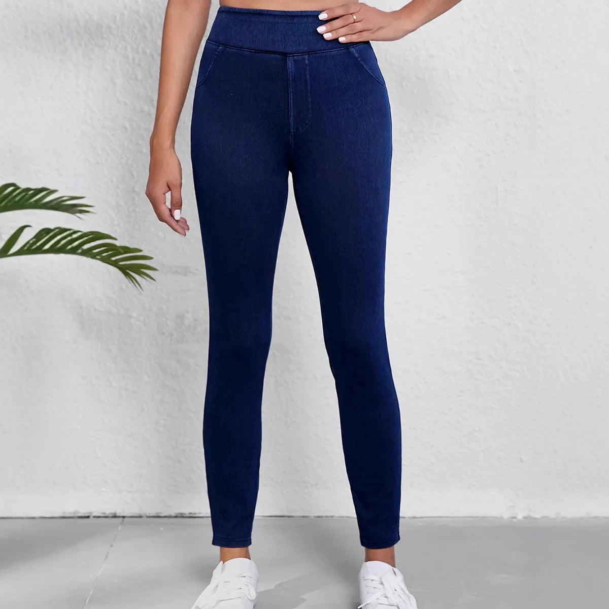 Astrid | Women’s Slim Fit High-Rise Stretch Jeans in Dark Blue