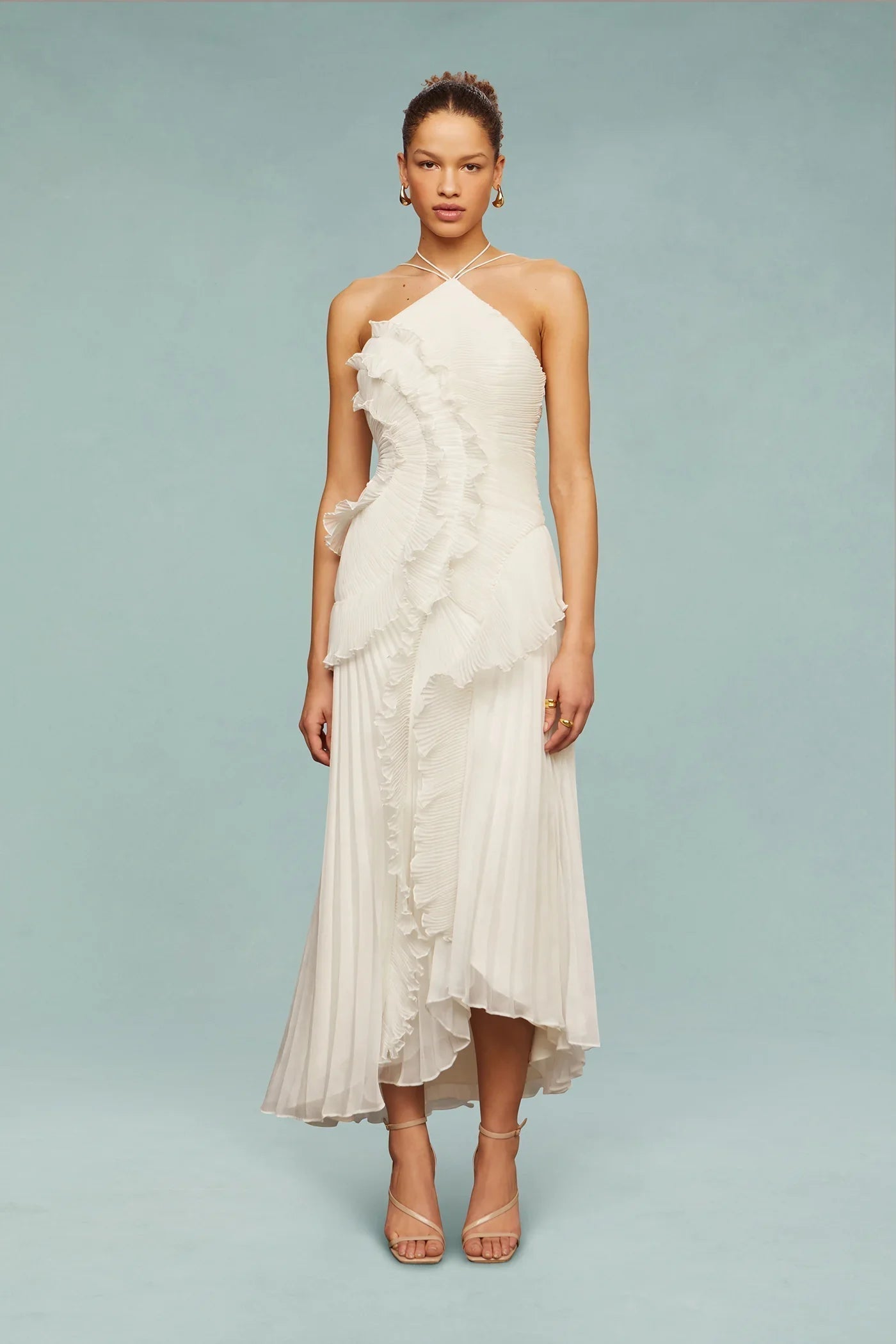 Evelyn | Women's One Shoulder Maxi Lavender Wedding Guest Dress