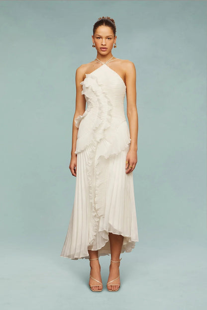 Evelyn | Women's One Shoulder Maxi Lavender Wedding Guest Dress