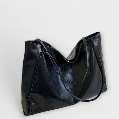 Astrid | Women’s Classic Black Leather Everyday Carry Handbag Style