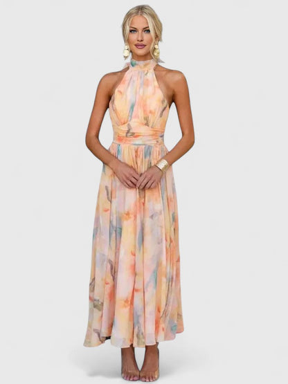 Calantha | Elegant Floral Sophisticated Midi Dress